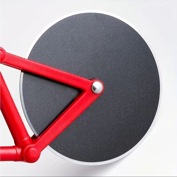 NIB Red Bicycle Double Pizza Cutter with Stand - Picture 2 of 11